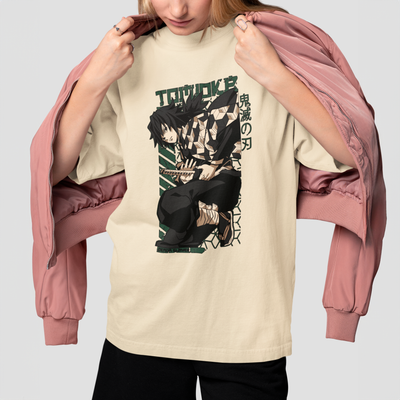 Camiseta Básica Unissex Demon Slayer Tomeoka Kanji
