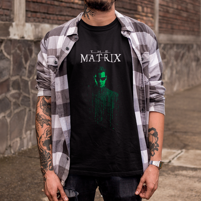 Camiseta Básica Unissex Neo Binarios Matrix