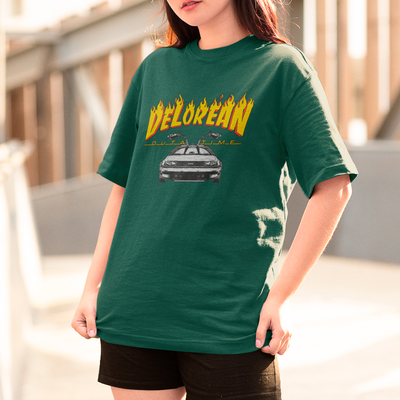 Camiseta Básica Unissex Delorean Outatime Back To Future
