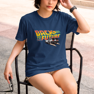 Camiseta Básica Unissex Delorean Fogo Back To Future