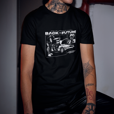 Camiseta Básica Unissex Delorean Mcfly Dr Brown Back To Future