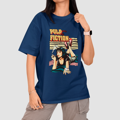 Camiseta Básica Unissex Mia Cigarro Arte Pop Pulp Fiction
