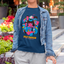 Camiseta Básica Unissex Arte Pop Azul Magenta Pulp Fiction