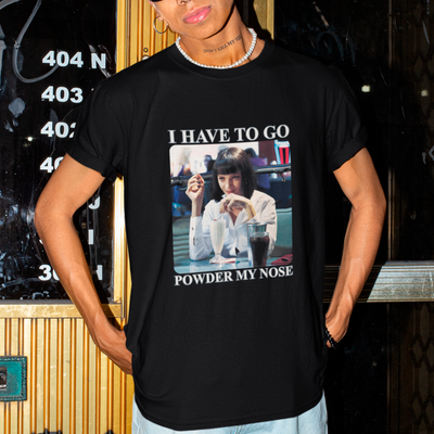 Camiseta Básica Unissex Mia Poder My Nose Pulp Fiction