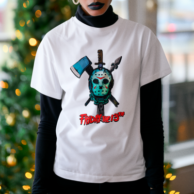 Camiseta Básica Unissex Mascara Machado Sexta Feira 13