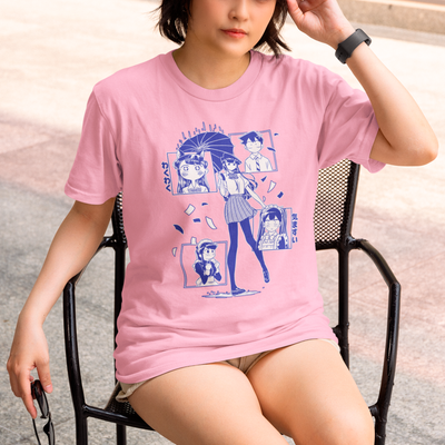 Camiseta Básica Unissex Komi Guarda Chuva Tadano Komi Cants Communicate