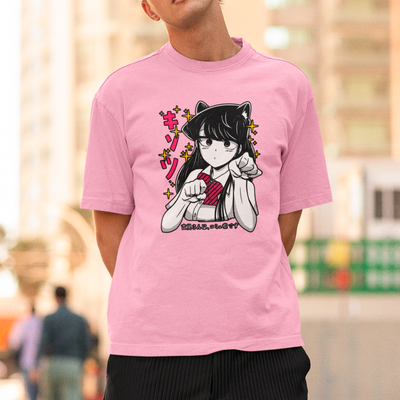Camiseta Básica Unissex Neko Komi Kanji Komi Cants Communicate