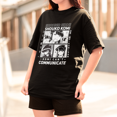 Camiseta Básica Unissex Smile Shouko Komi Cants Communicate