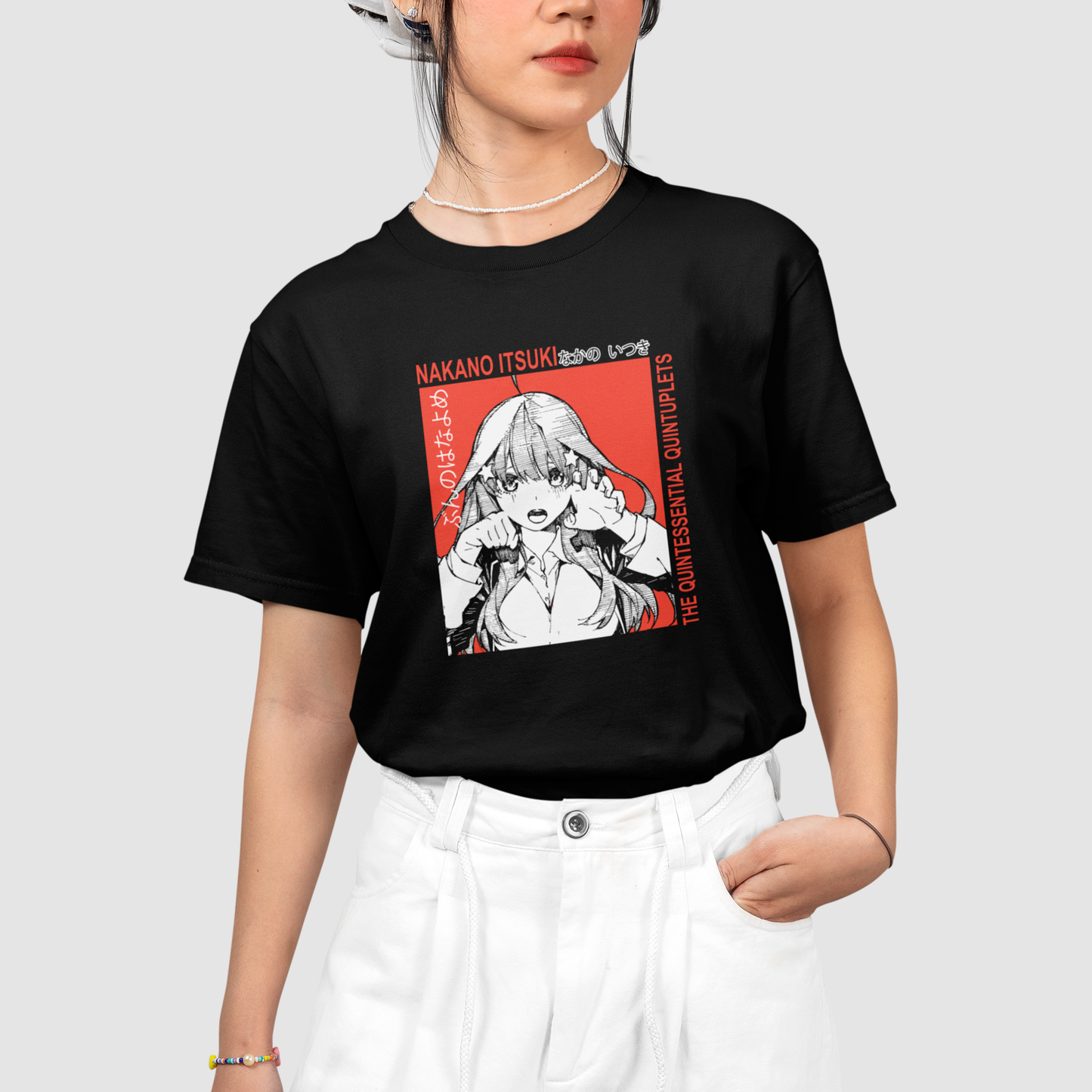 Camiseta Básica Unissex The Quintessential Quintuplets Nakano Itsuki