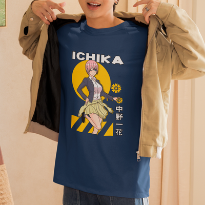 Camiseta Básica Unissex Ichika Uniforme The Quintessential Quintuplets