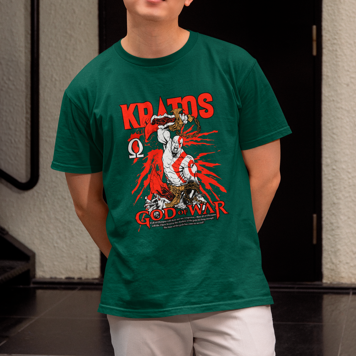 Camiseta Básica Unissex Kratos Classico Blade Os Kaos God Of War