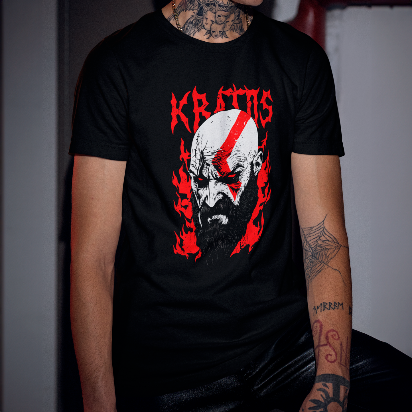 Camiseta Básica Unissex Kratos Rosto God Of War