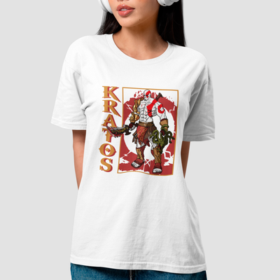 Camisetas Básicas Unissex Kratos Classic Meduza God Of War