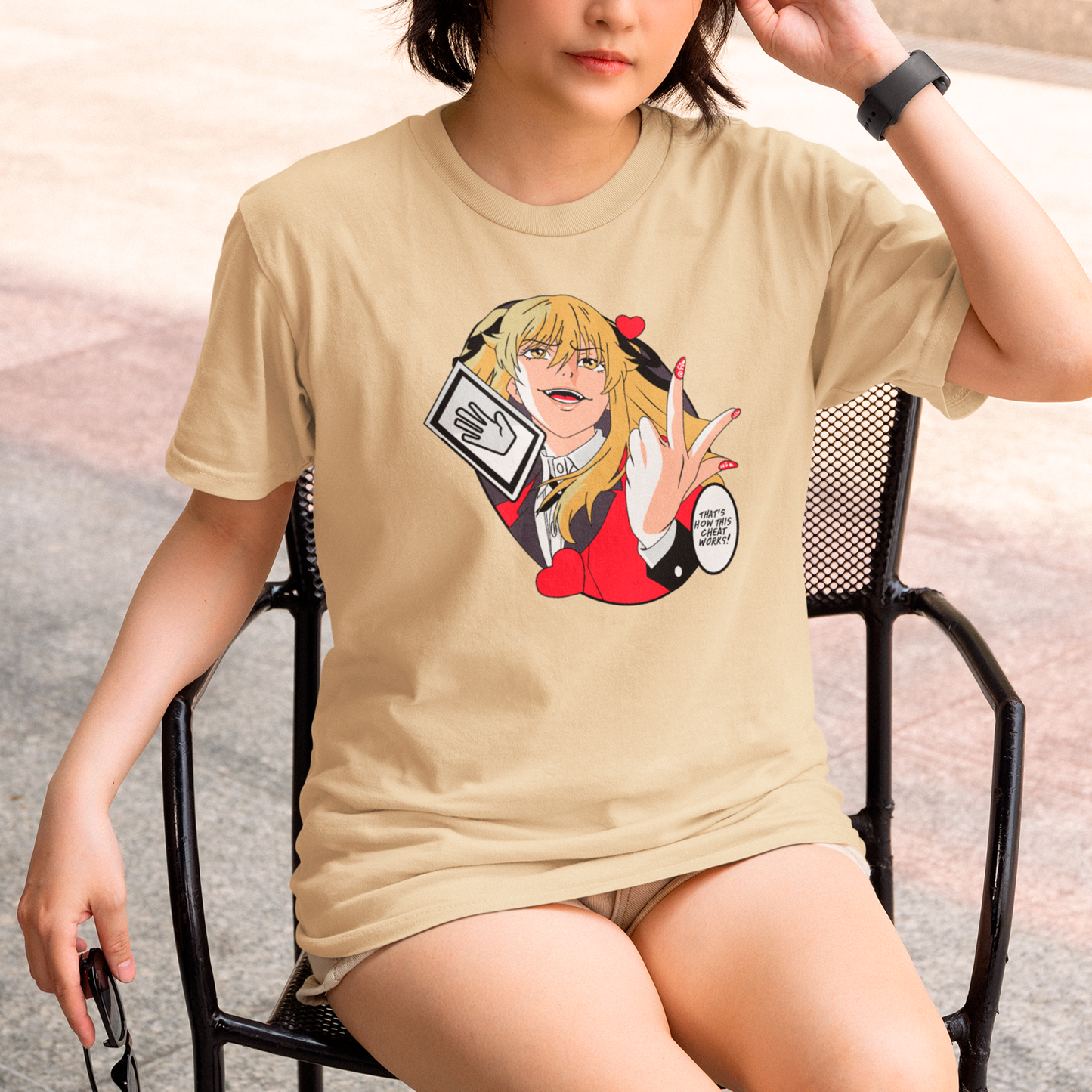Camiseta Básica Unissex Mary Saotome Carta Kakegurui