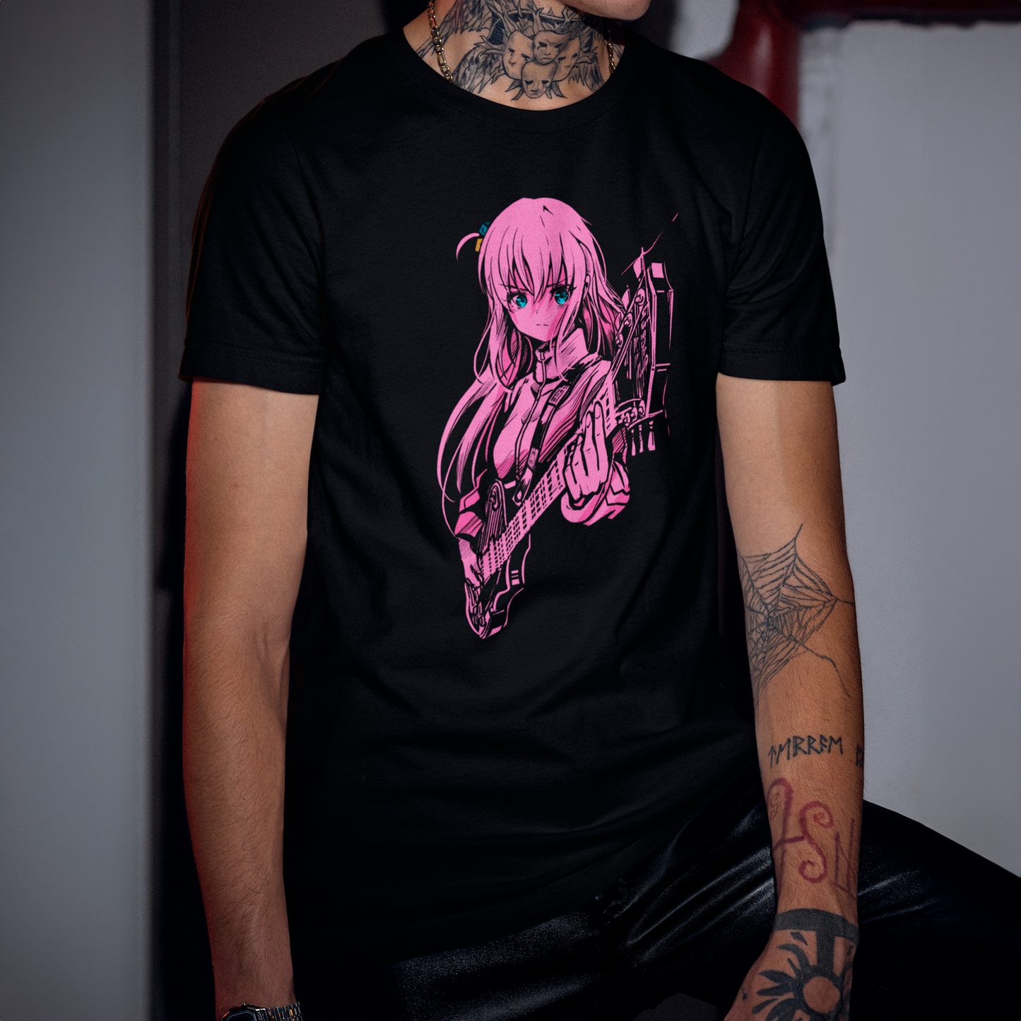Camiseta Básica Unissex Gotou Rosa Bocchi The Rock