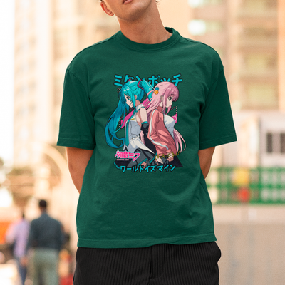 Camiseta Básica Unissex Gotou Miku Kanji Bocchi The Rock