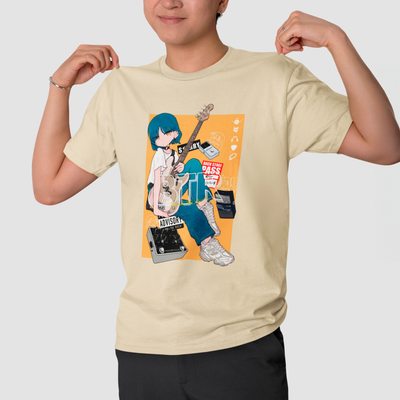 Camiseta Básica Unissex Yamada Ryou Baixo Btr Bocchi The Rock