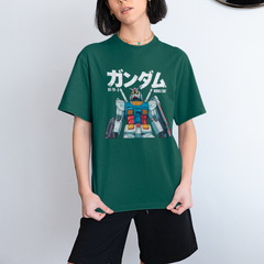 Camiseta Básica Unissex Gundam Kanji RX-78 Graphic