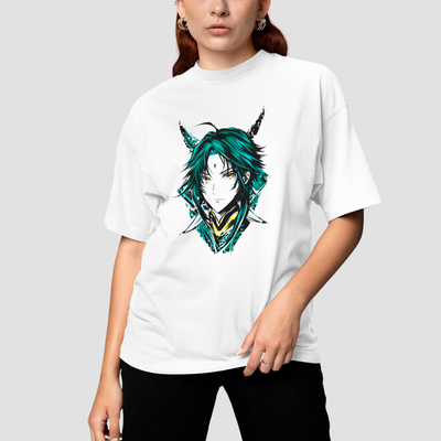 Camiseta Básica Unissex Xiao Rosto Genshin