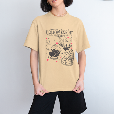 Camiseta Básica Unissex Hollow Knight Hornet Ovos
