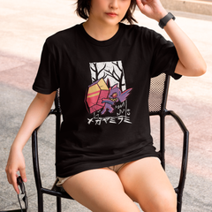 Camiseta Básica Unissex Mega Sableye Kanji Pokemon Halloween