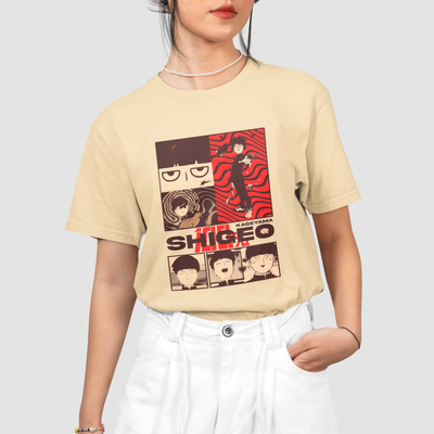 Camiseta Básica Unissex Shigeo Kageyama Montagem Mob Psycho 100