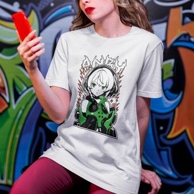 Camiseta Básica Unissex Zenless Zone Zero Anby Demara Face