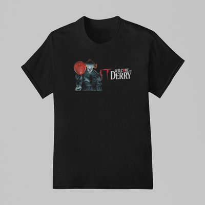 Camiseta Básica Unissex IT: Bem Vindos A Derry Pennywise Ballons