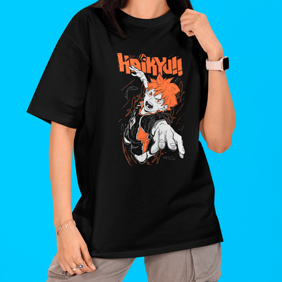 Camiseta Oversized Haikyu Fly Hight Graphic