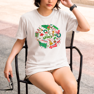 Camiseta Básica Unissex O Grinch Desenhos