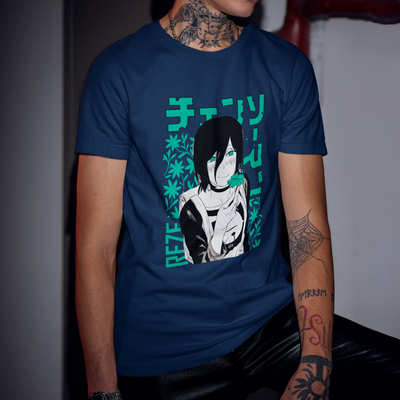 Camiseta Básica Unissex Chainsaw Man Reze Flor