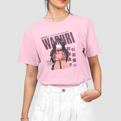 Camiseta Básica Unissex Kaoru Hana Waguri Kanji Cute