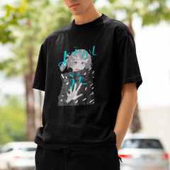 Camiseta Básica Unissex Yofukashi No Uta Nazuna Nanakusa Kanji Azul