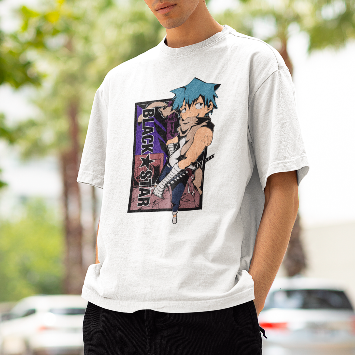 Camiseta Básica Unissex Soul Eater Black Star