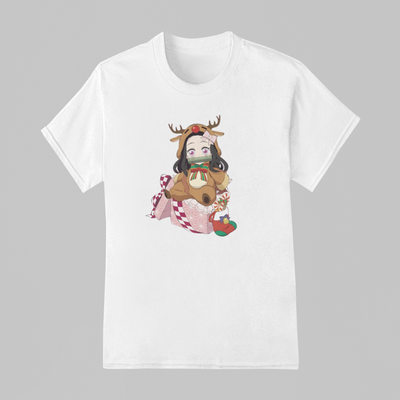 Camiseta Básica Unissex Demon Slayer Nezuko Natal