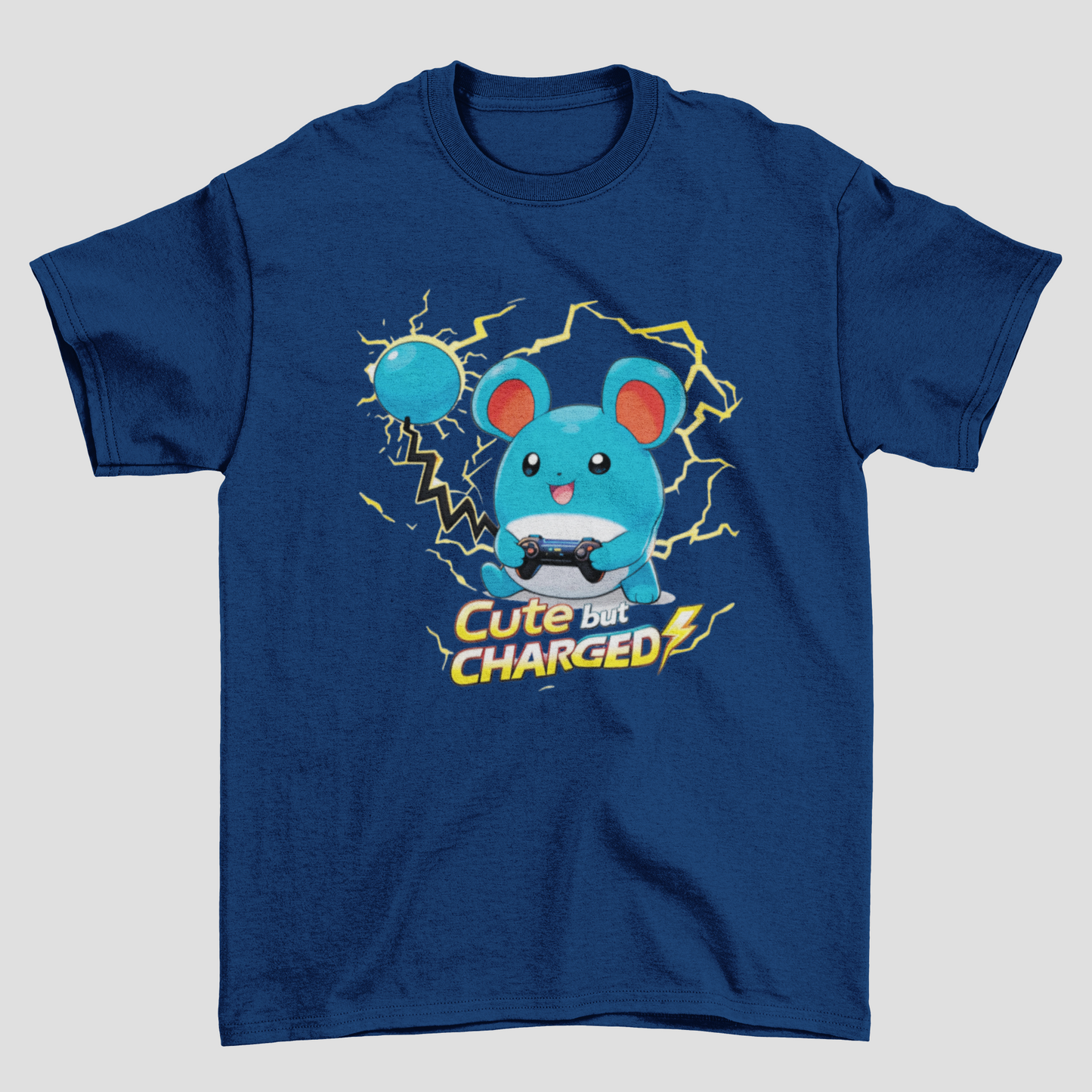 Camiseta Básica Unissex Pokemon Cut But Charger