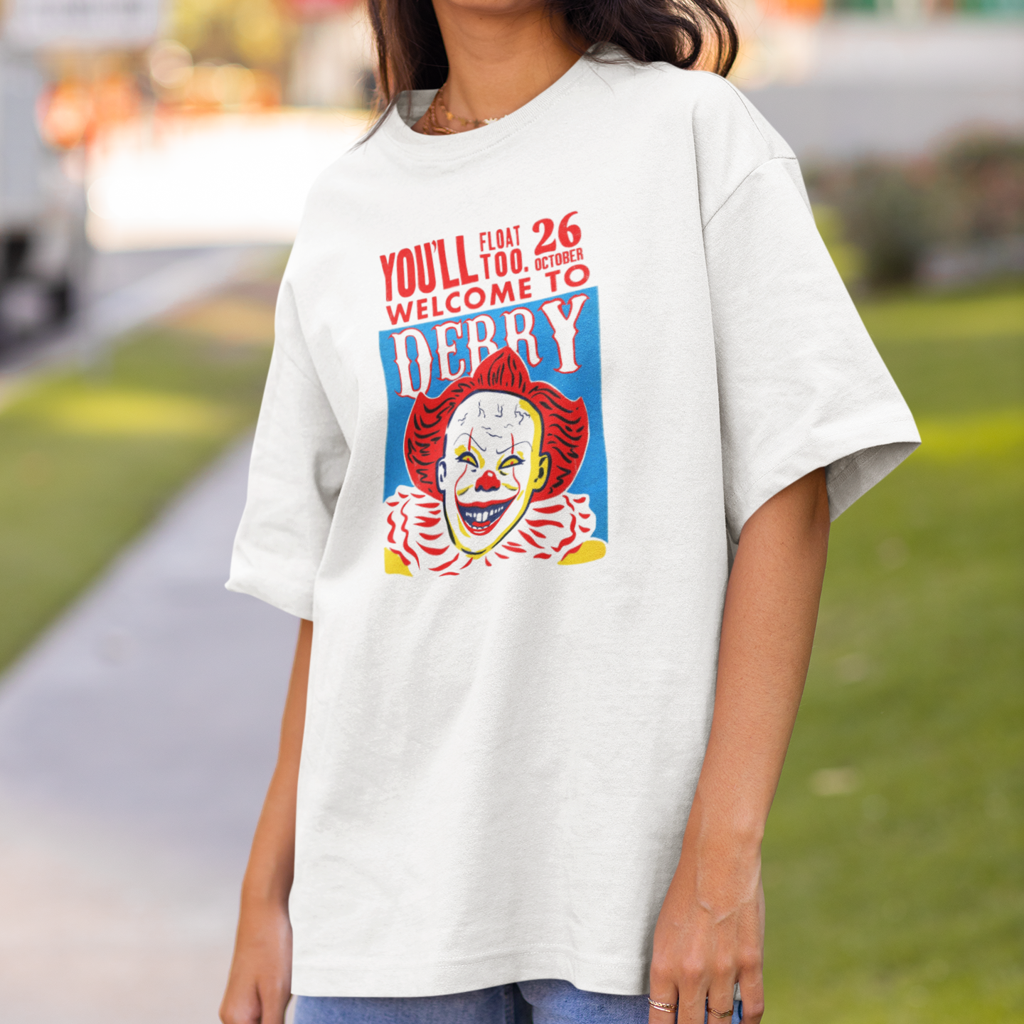 Camiseta Básica Unissex IT: Bem Vindos  A Derry Welcome