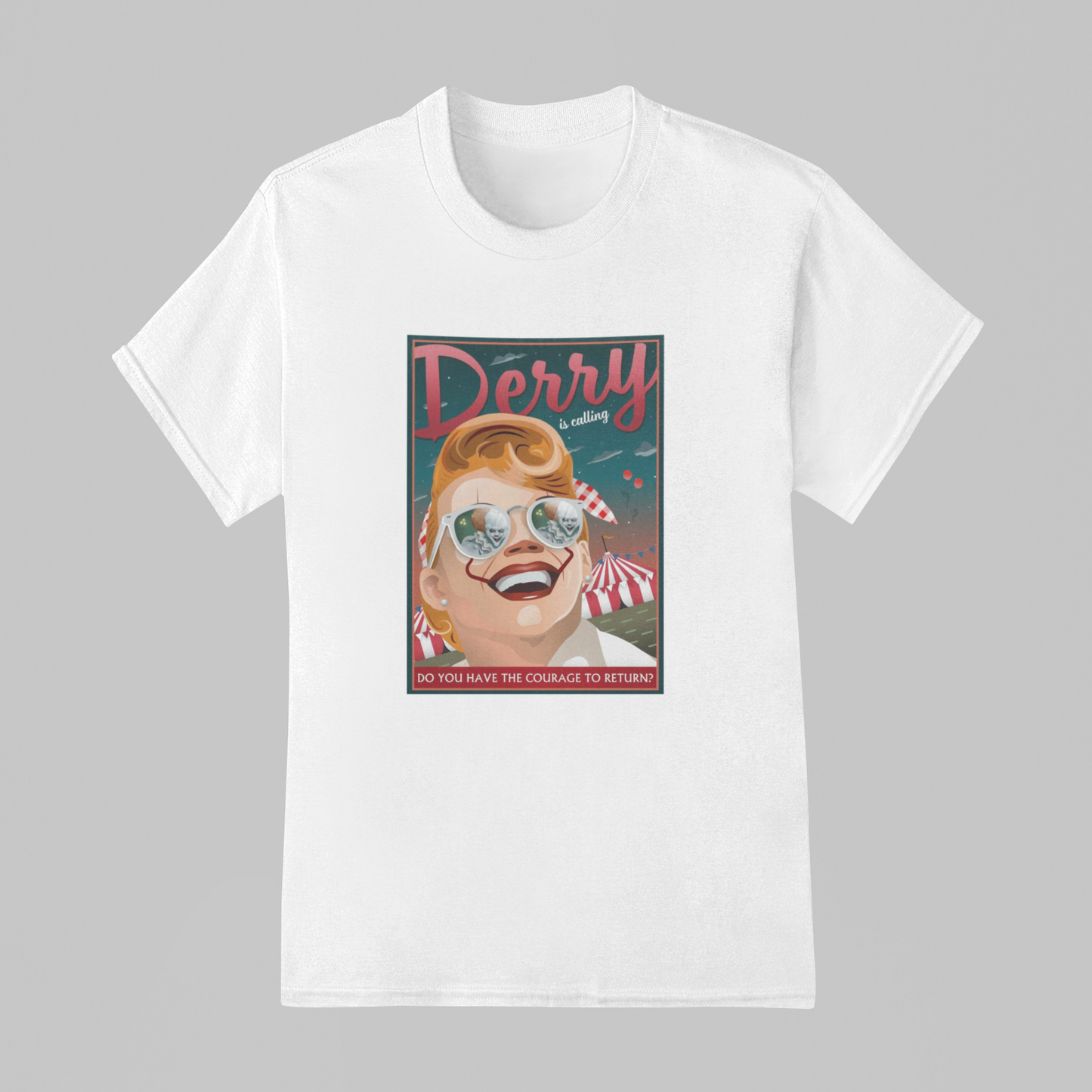 Camiseta Básica Unissex IT: Bem Vindos A Derry - Derry Is Calling