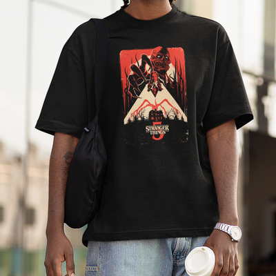 Camiseta Básica Unissex Stranger Things Vecna´s Poster