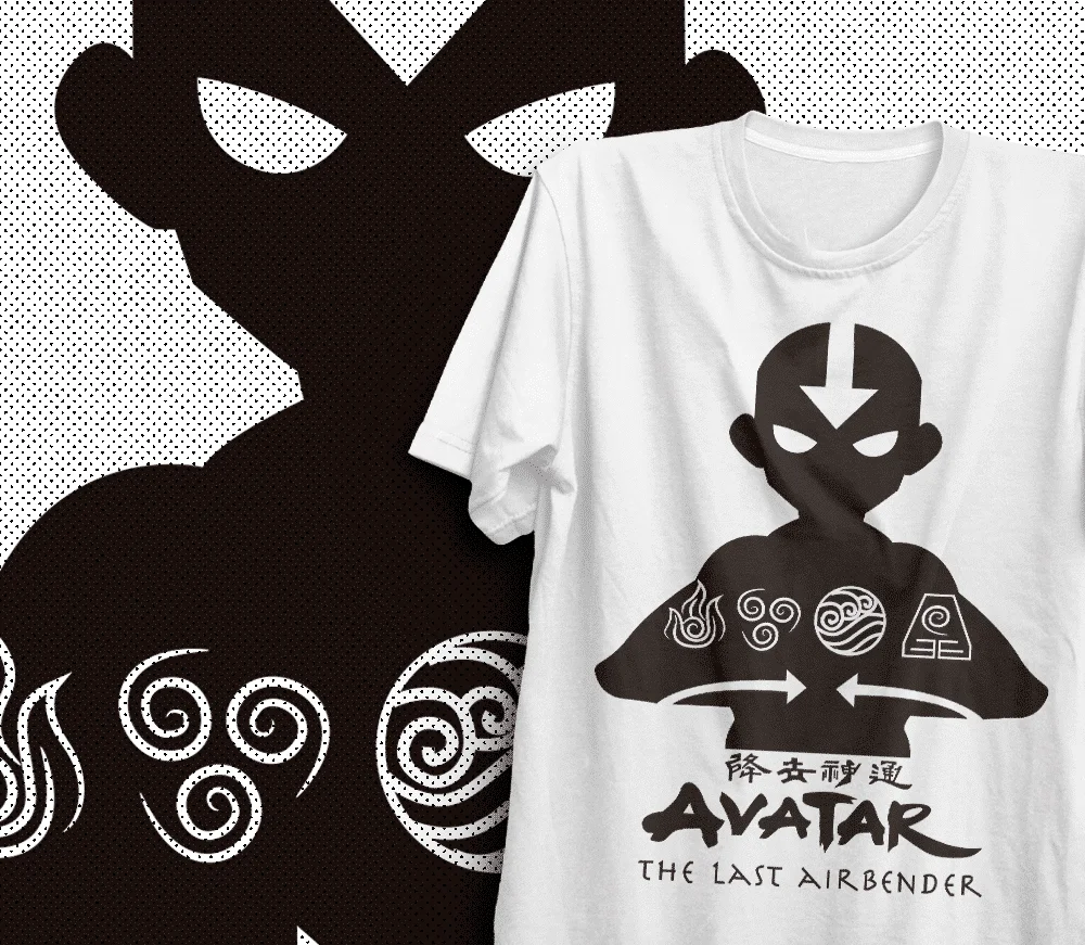 Camiseta Básica Unissex Avatar Sombra - BRANCO