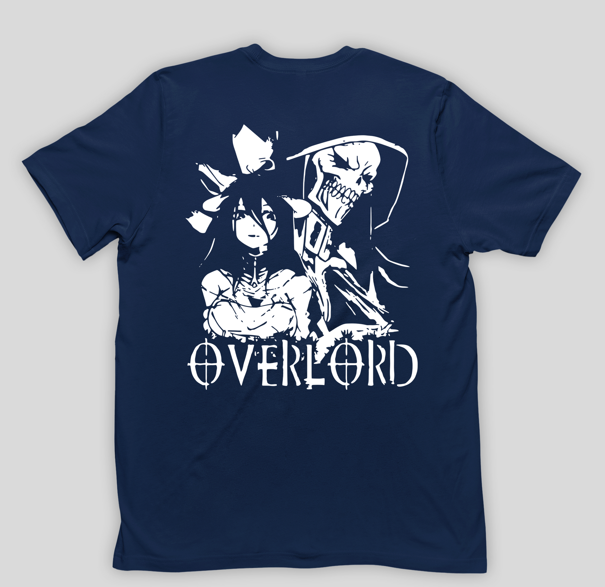 Camiseta Básica Unissex Overlord Ainz- azul-marinho