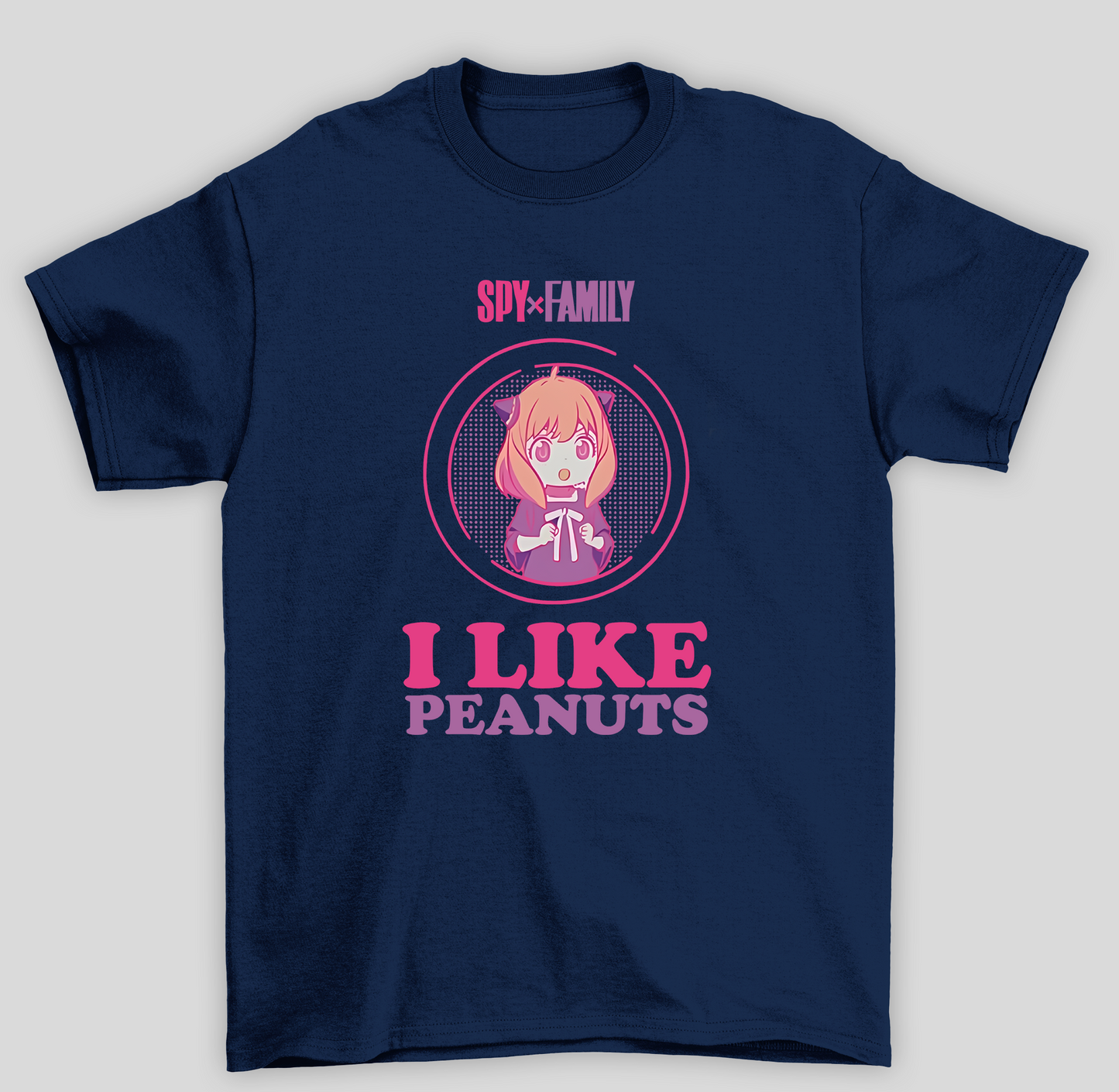 Camiseta Básica Unissex Spy x Family I Like Peanuts Anime