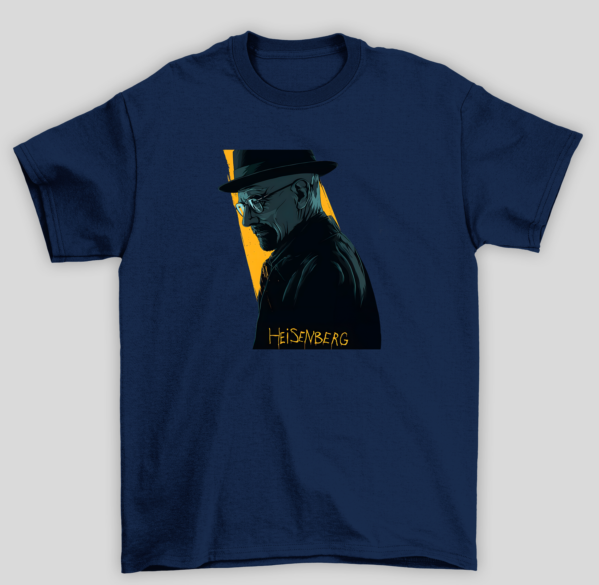 Camiseta Básica Unissex Breaking Bad Heisenberg- azul-marinho