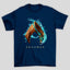 Camiseta Básica Unissex Aquaman Logo Água