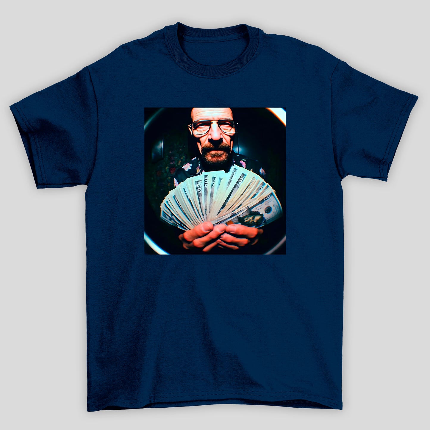 Camiseta Básica Unissex Breaking Bad Heisenberg Dinheiro
