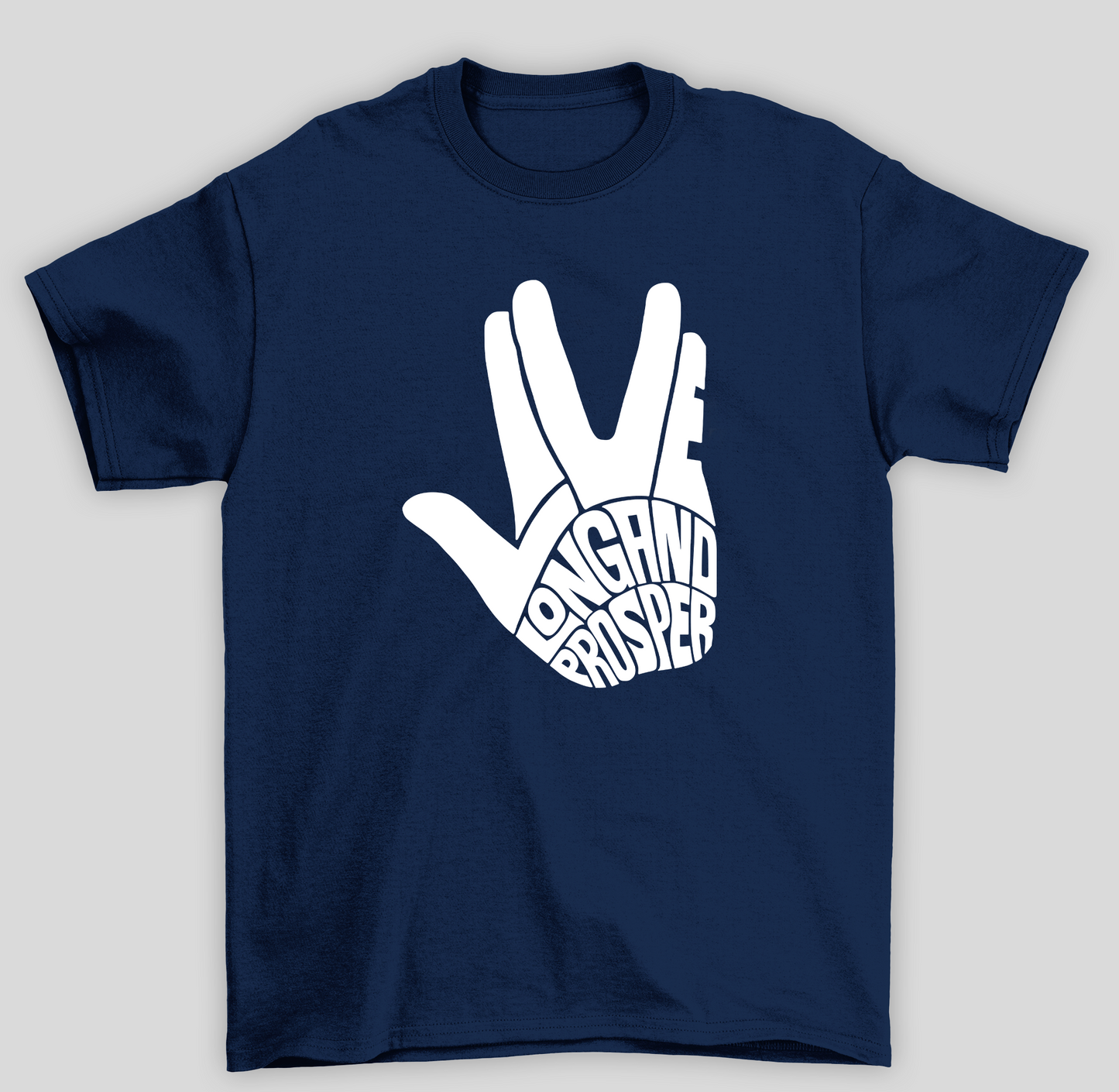 Camiseta Básica Unissex Star Trek Live Longand Prosper