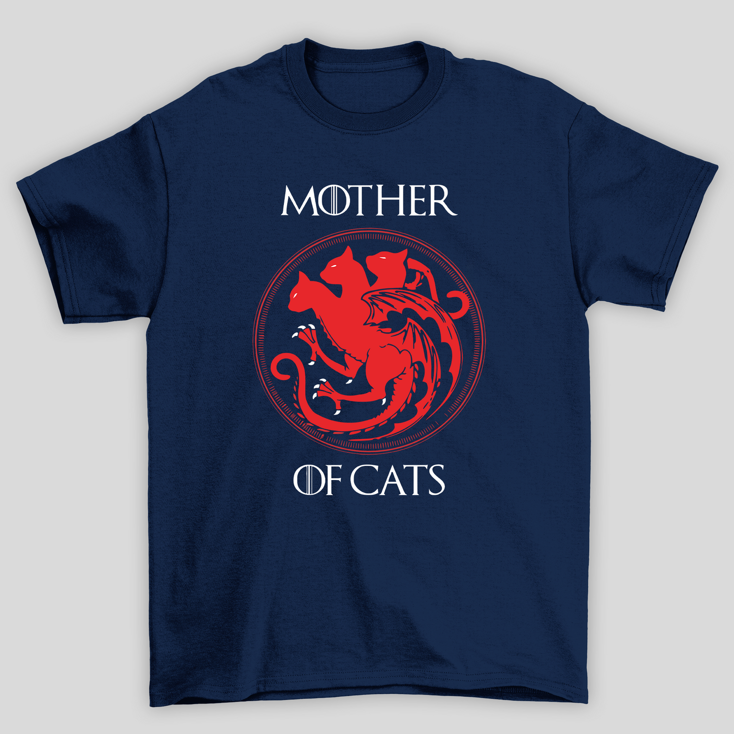 Camiseta Básica Unissex Mother Of Cats Game Of Thrones