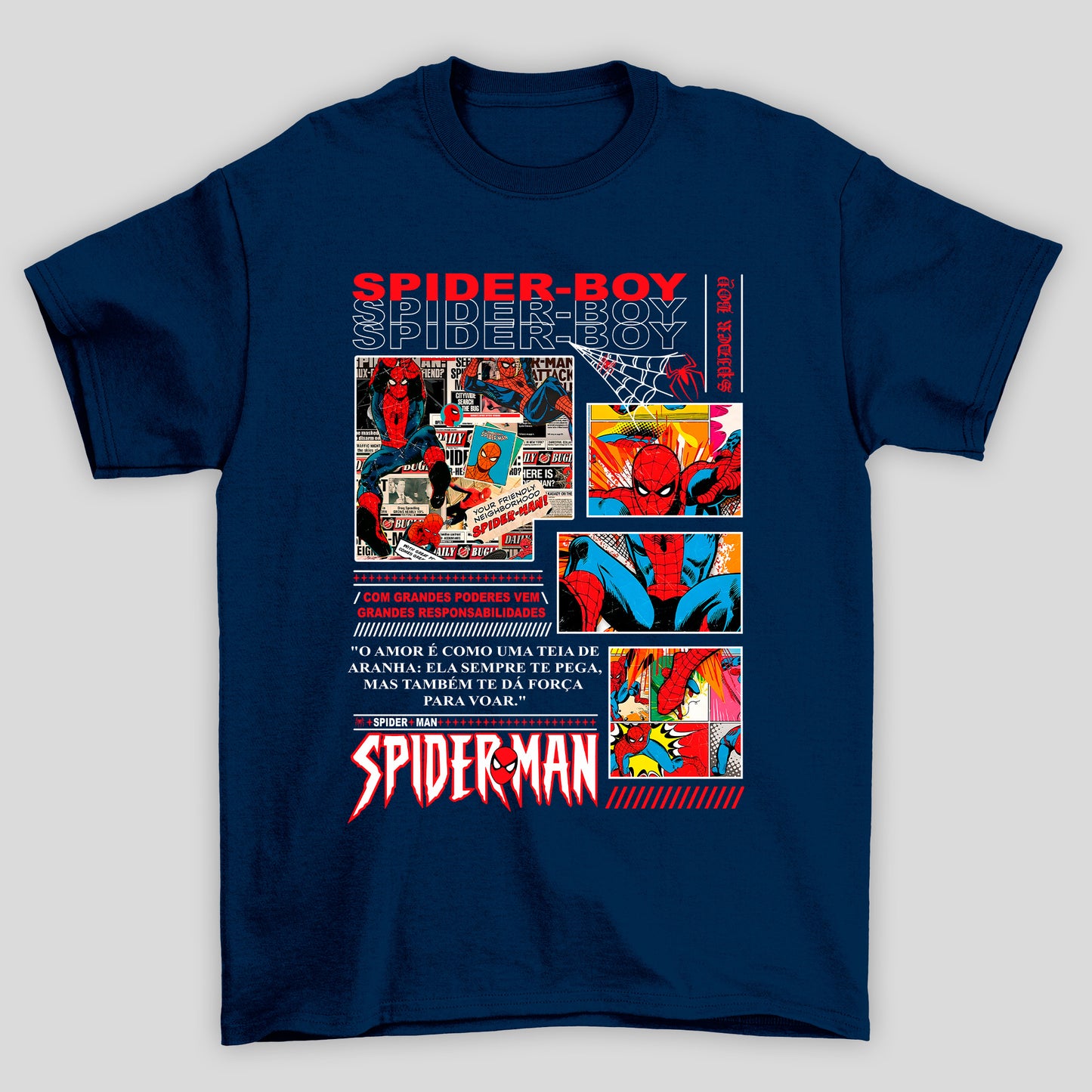 Camiseta Básica Unissex Spider Boy