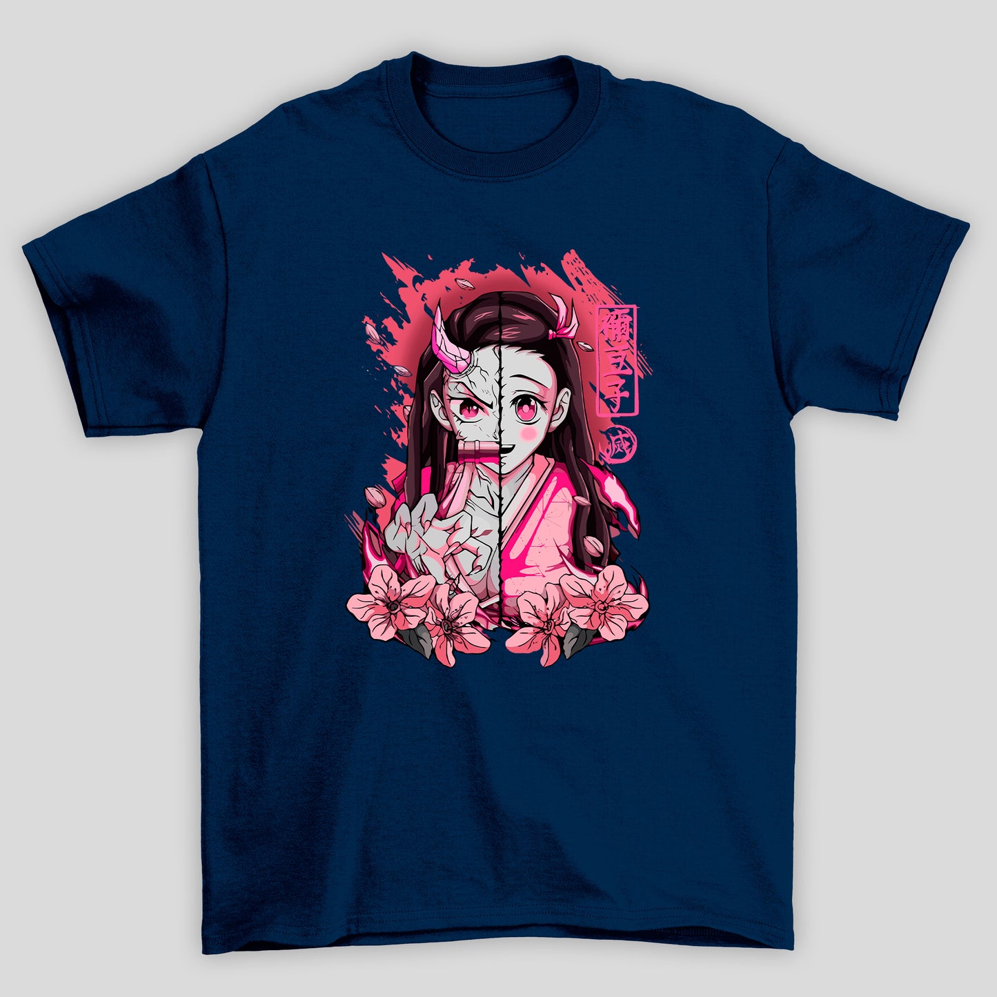 Camiseta Básica Unissex Demon Slayer Nezuko Flor