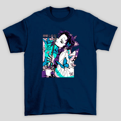 Camiseta Básica Unissex Demon Slayer Shinobu Borboleta